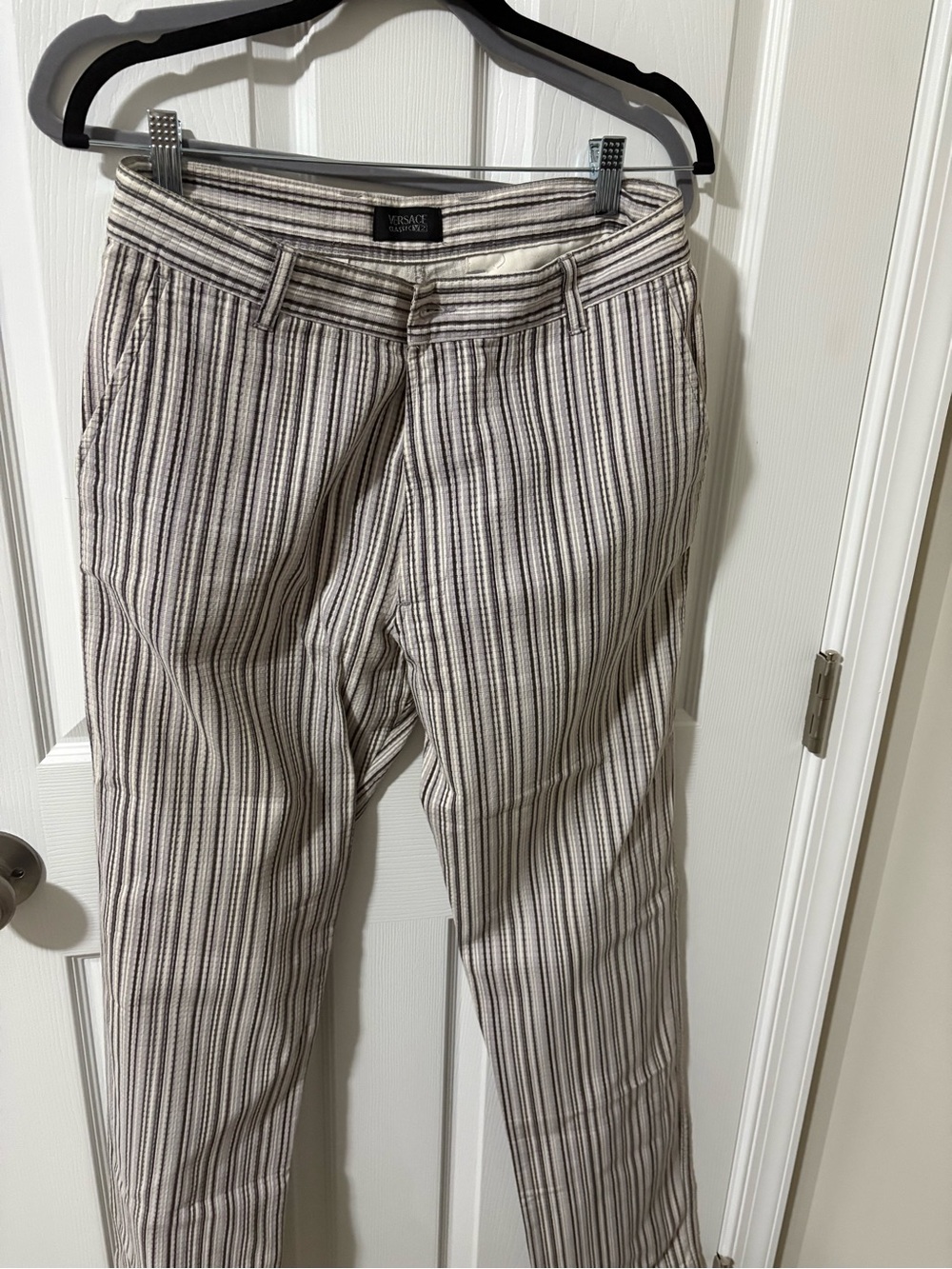 Versace Classic V2 Striped Pants — Black & White - Picture 7 of 7